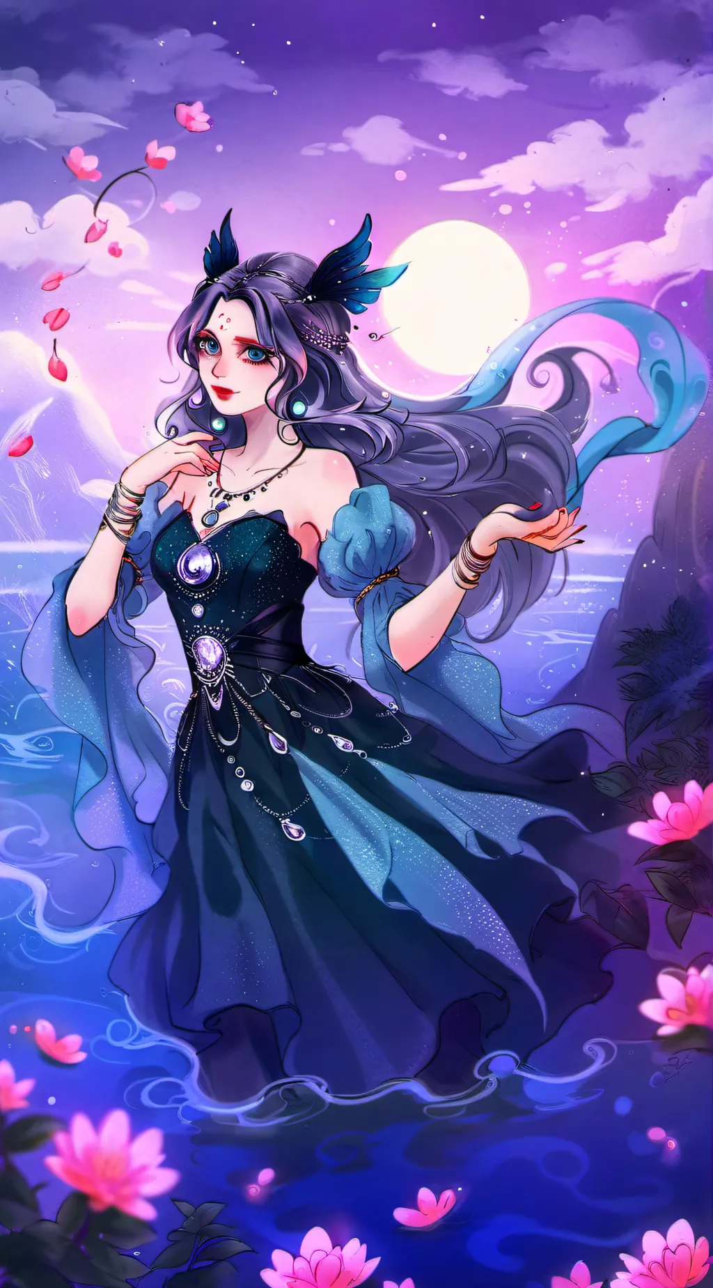 ai character: Luna background