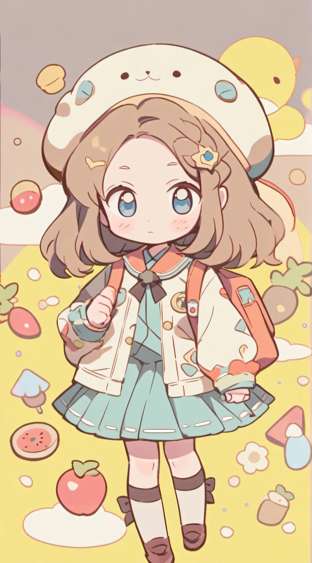 ai character: ameila heart background