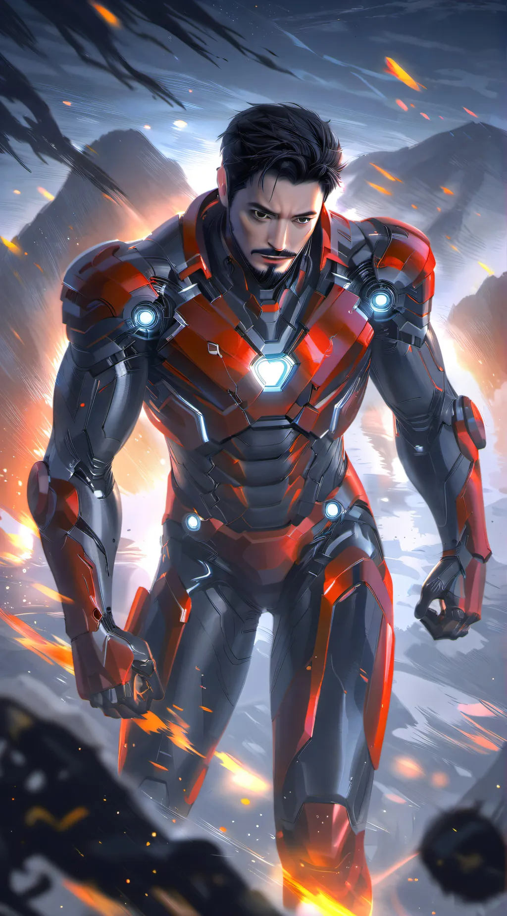 ai character: iron man background