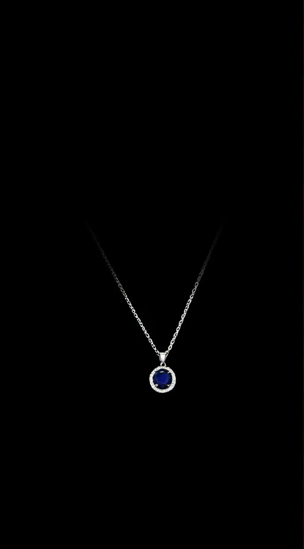 ai character: Black necklace background