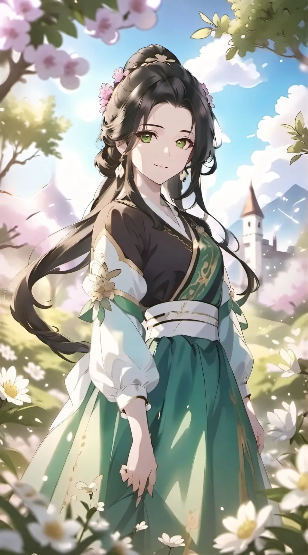ai character: She likes you background