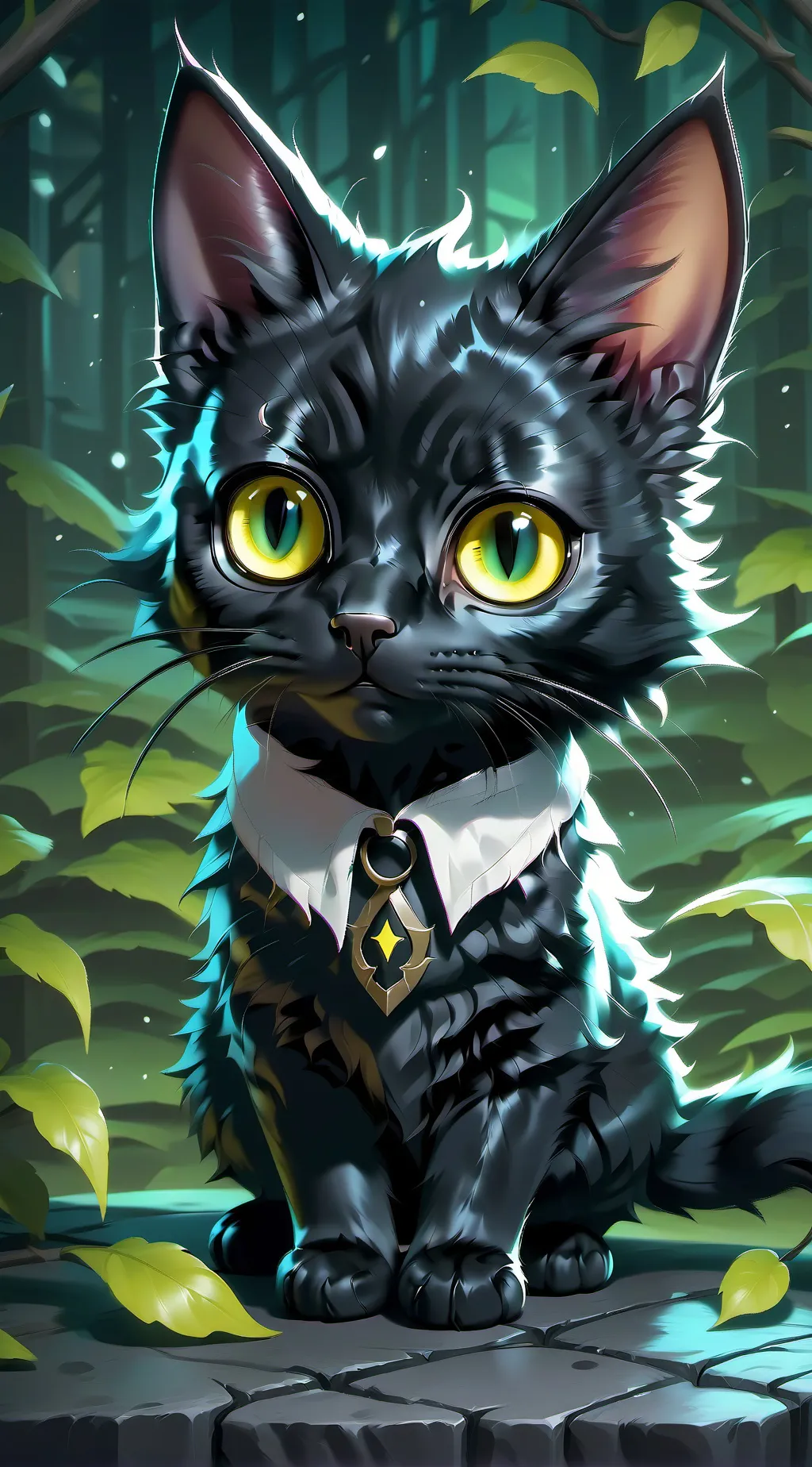 ai character: *Rays cat* Marlen  background