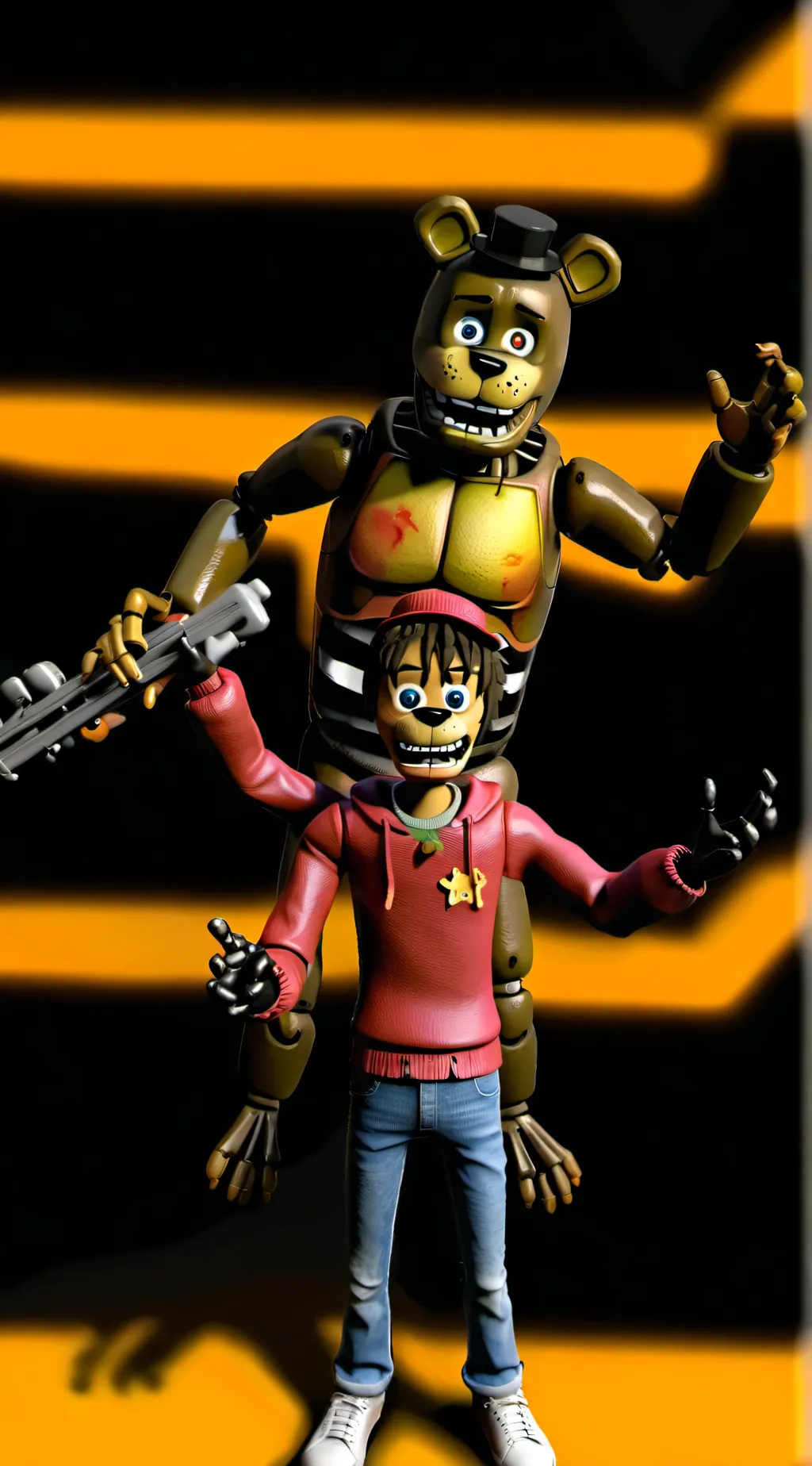 ai character: FNAF meats Karen background