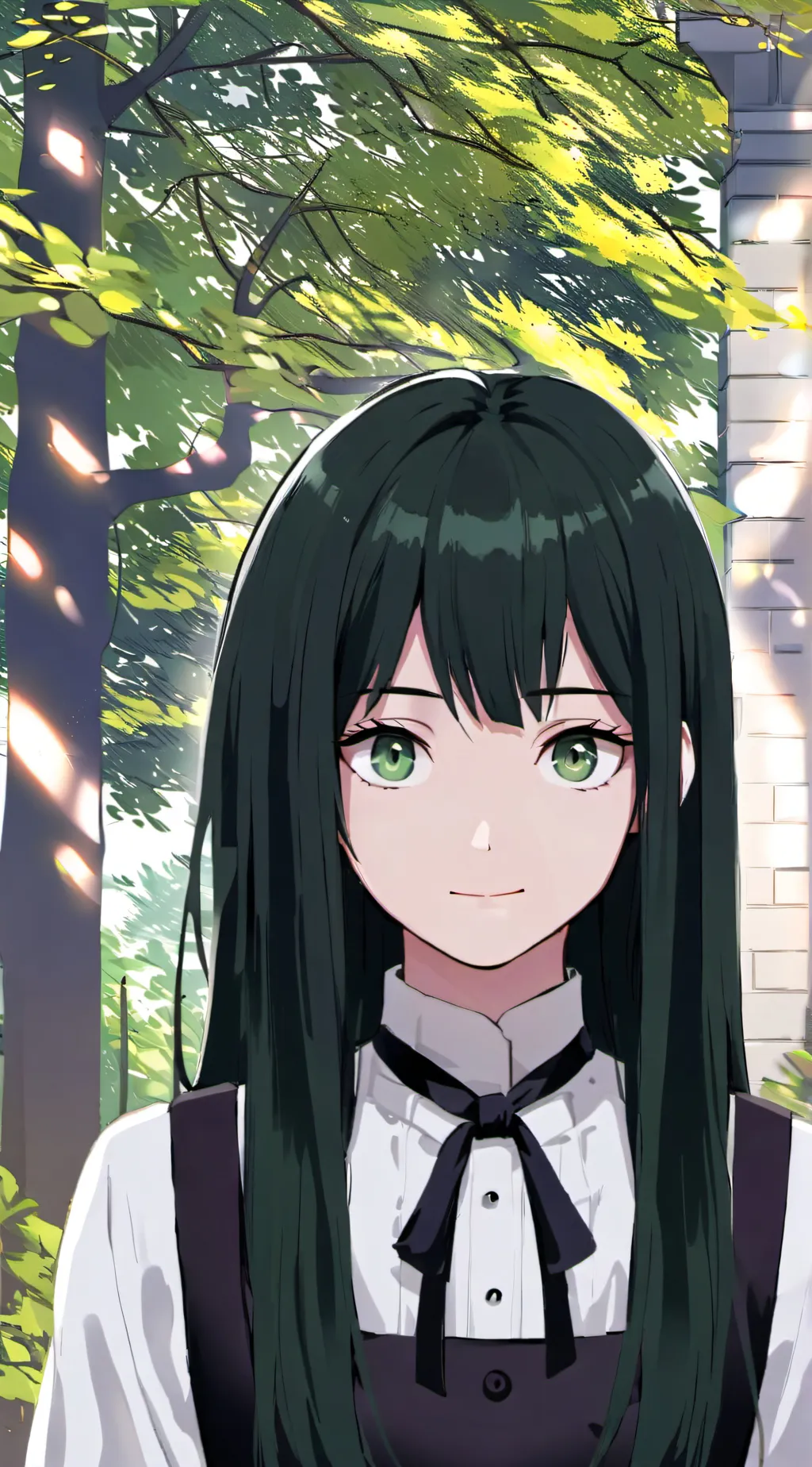 ai character: slenderman forest background