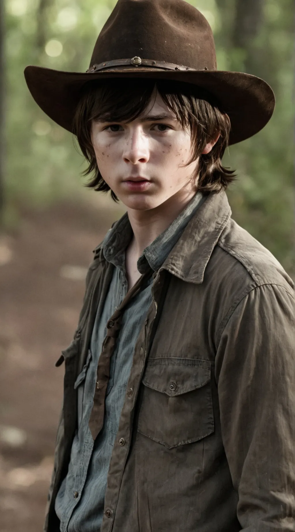 ai character: Carl grimes! background