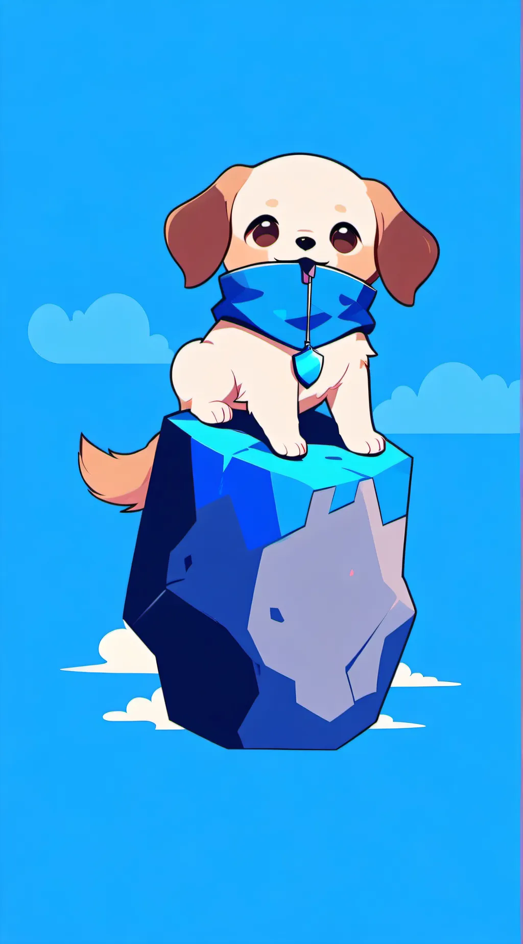 ai character: Cute dog  background