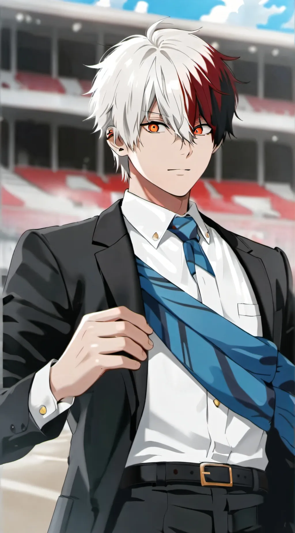 ai character: Shoto Todoroki background