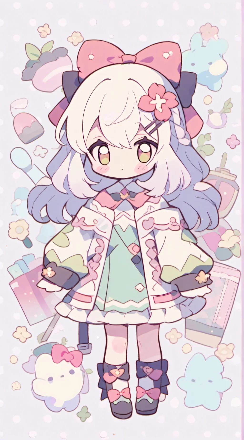 ai character: Miss circle background