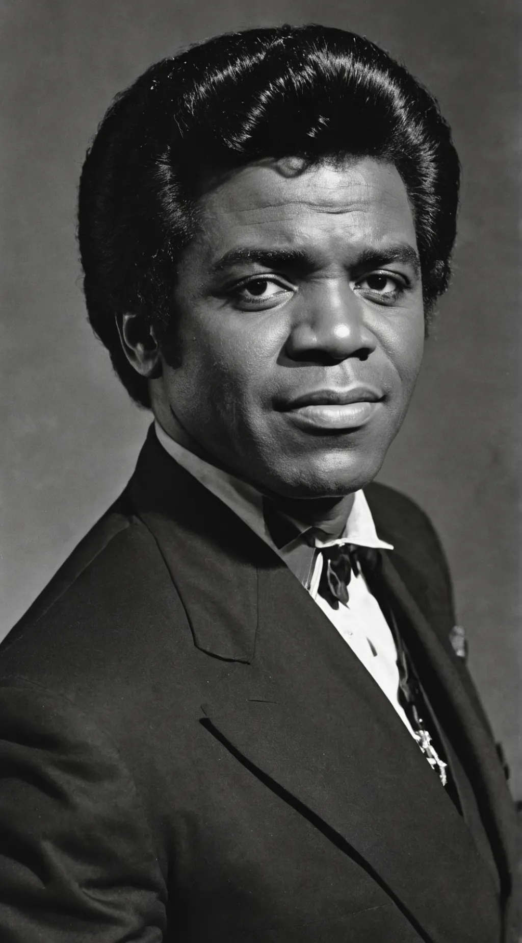 ai character: James Brown  background