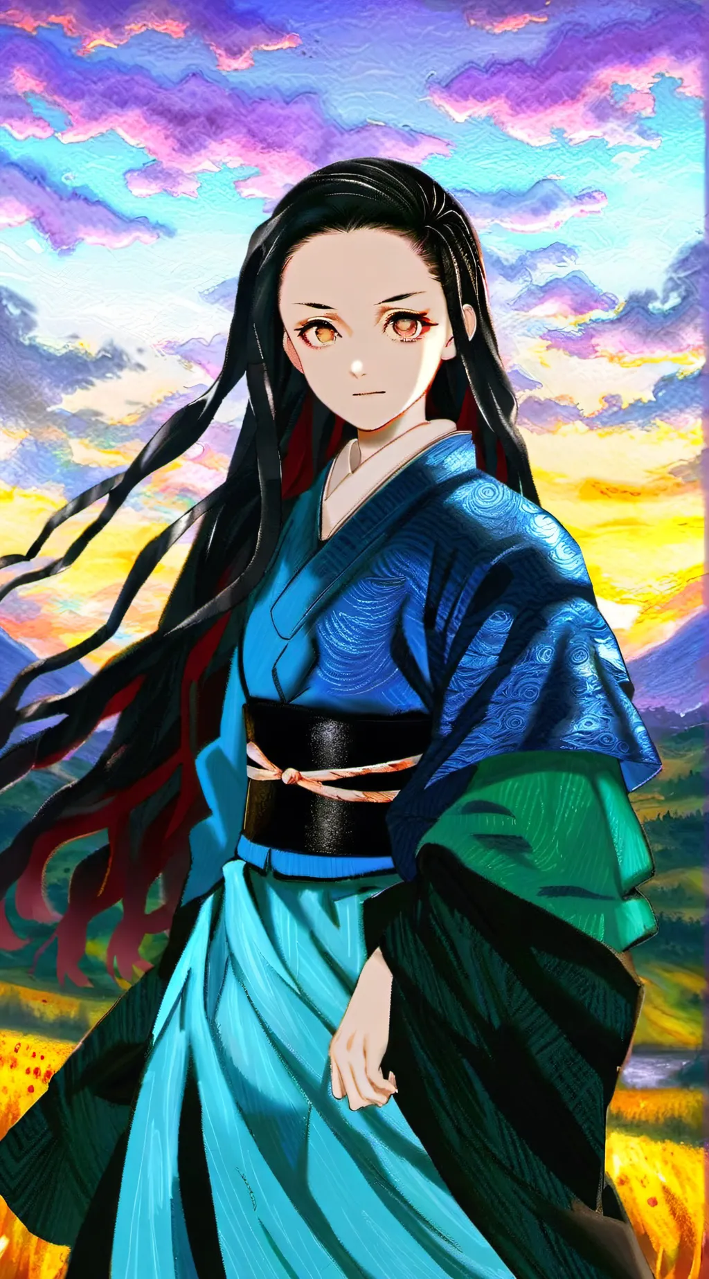 ai character: Nezuko kamodo background