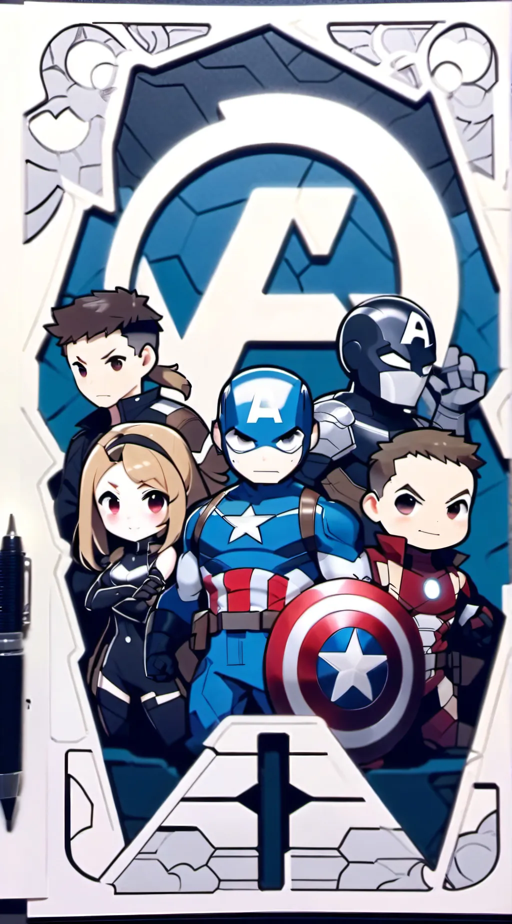 ai character: Avengers 13 background