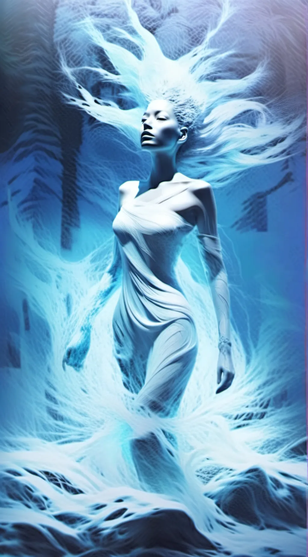 ai character: Node and tundra background