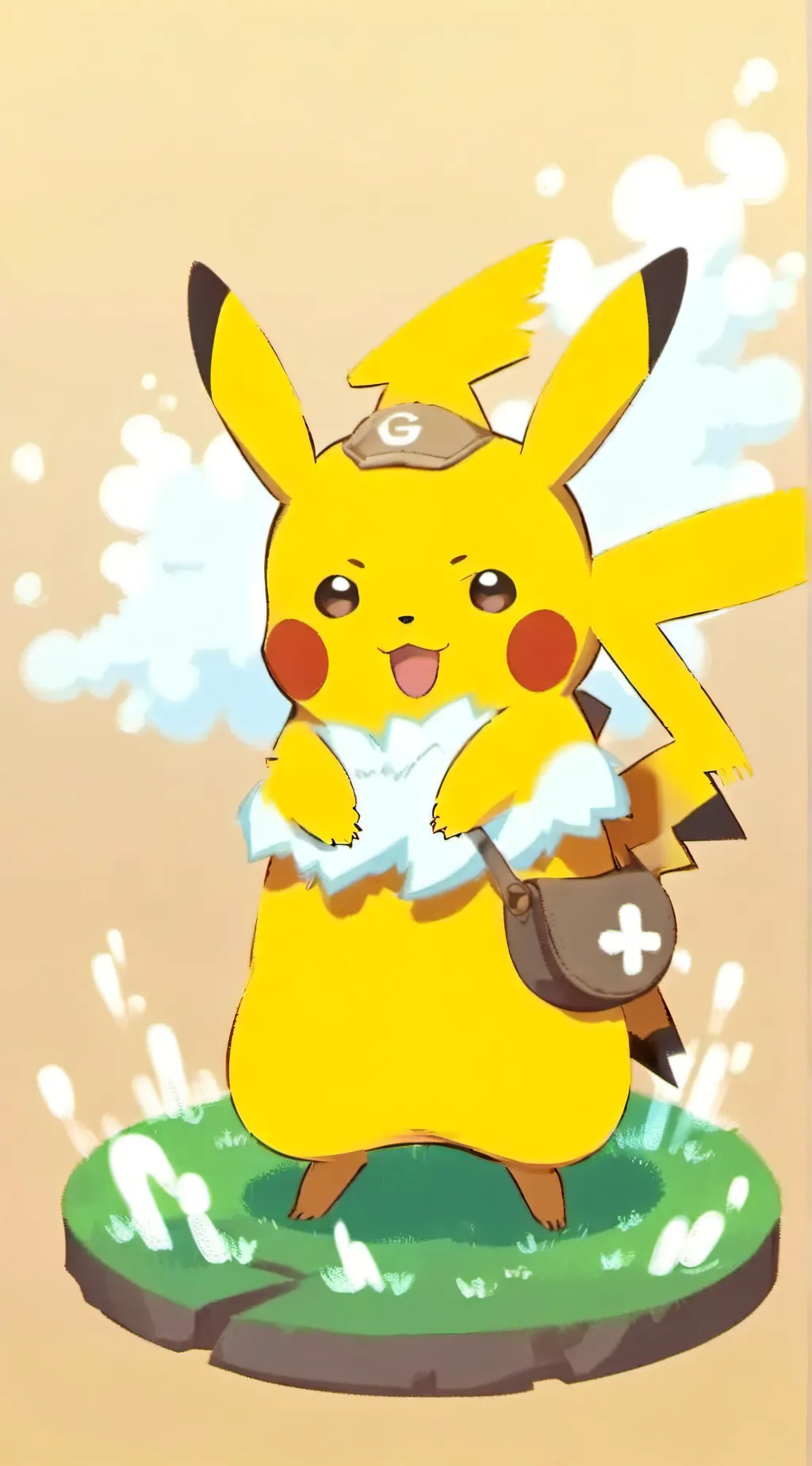 ai character: pikachu  background