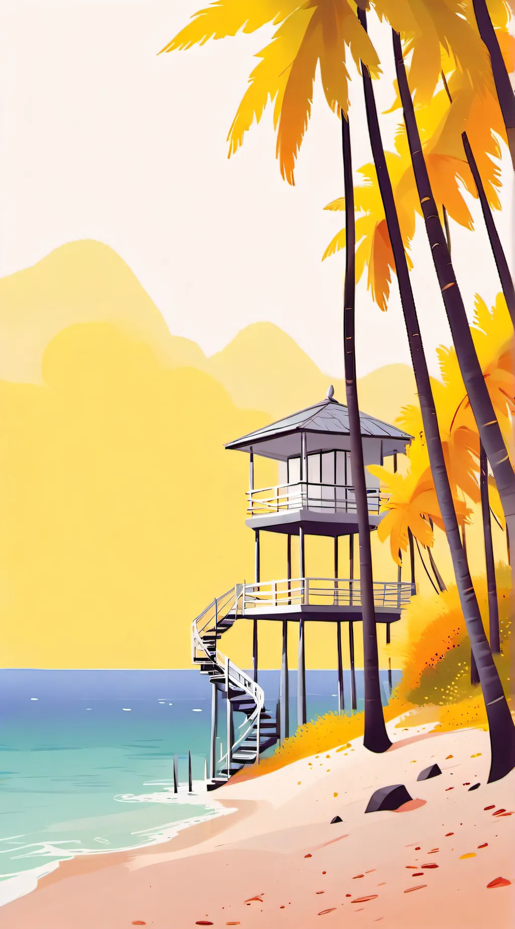 ai character: UA beach trip 🏝️ background