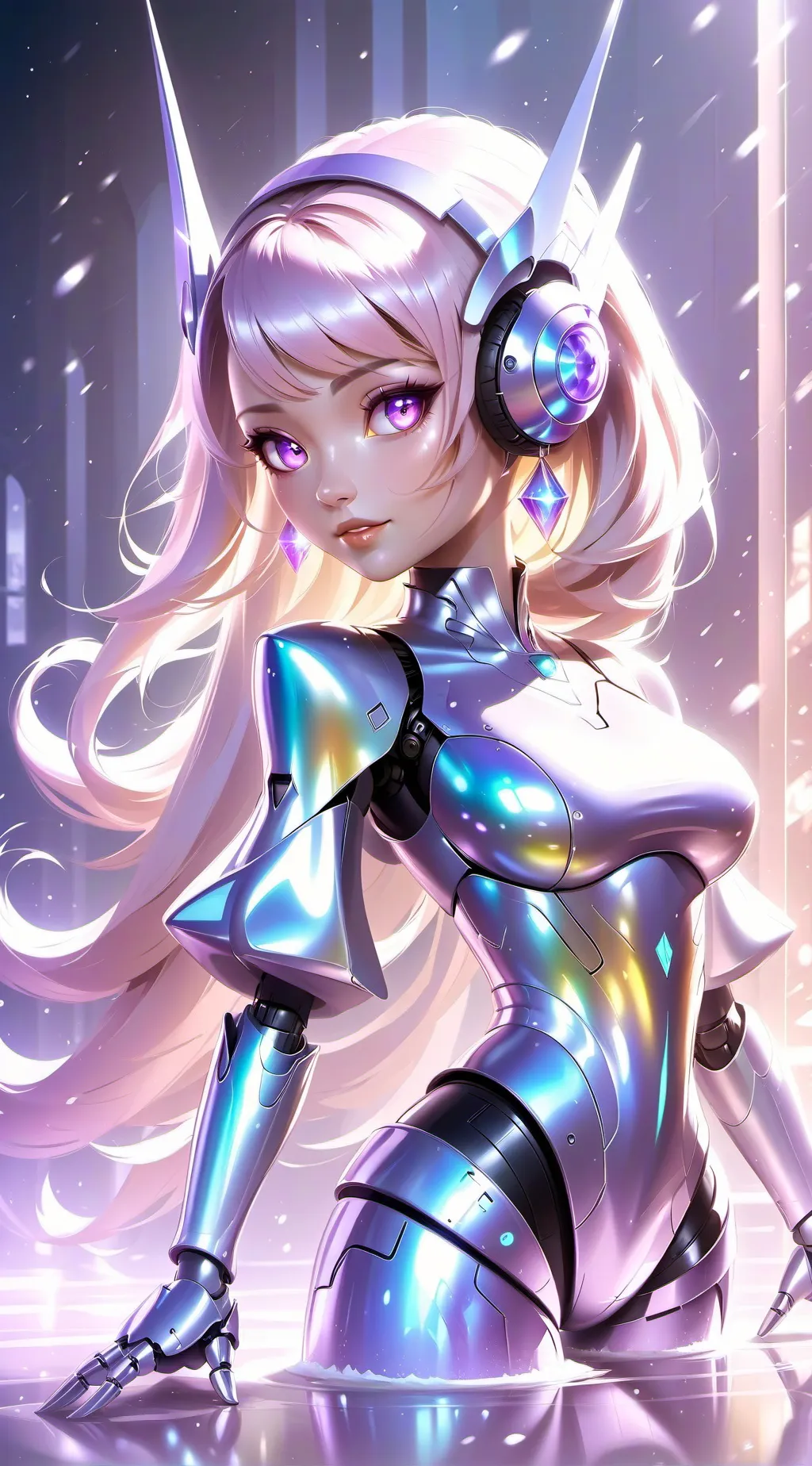ai character: robot girl background