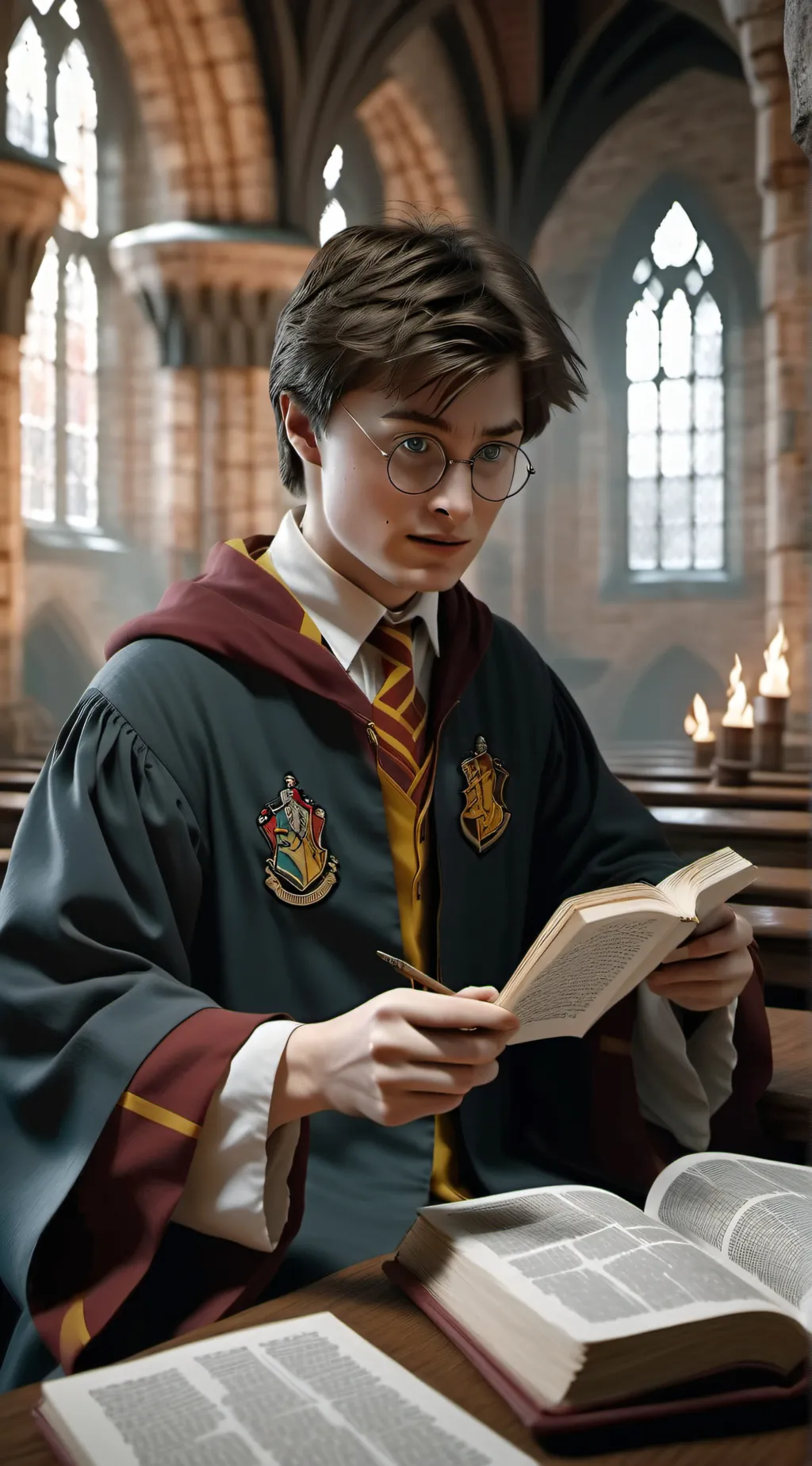 ai character: Harry Potter  background
