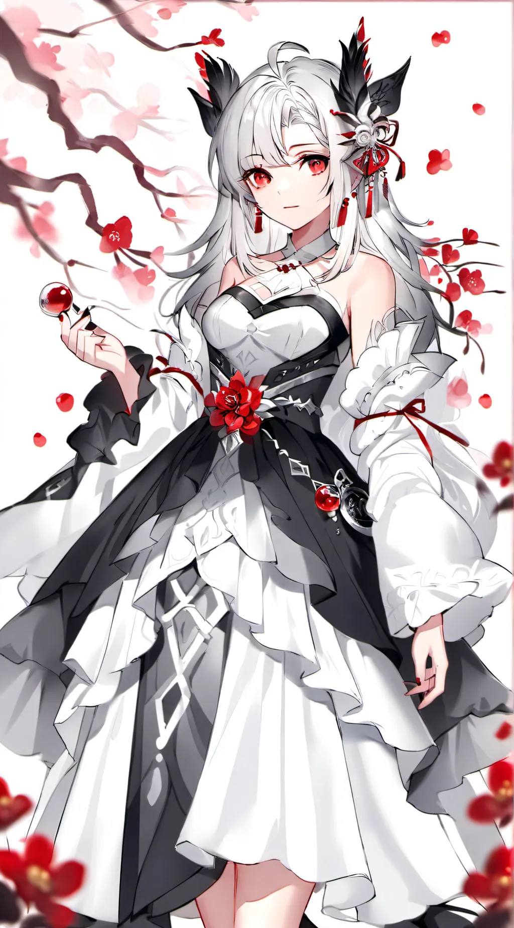 ai character: moonlight background