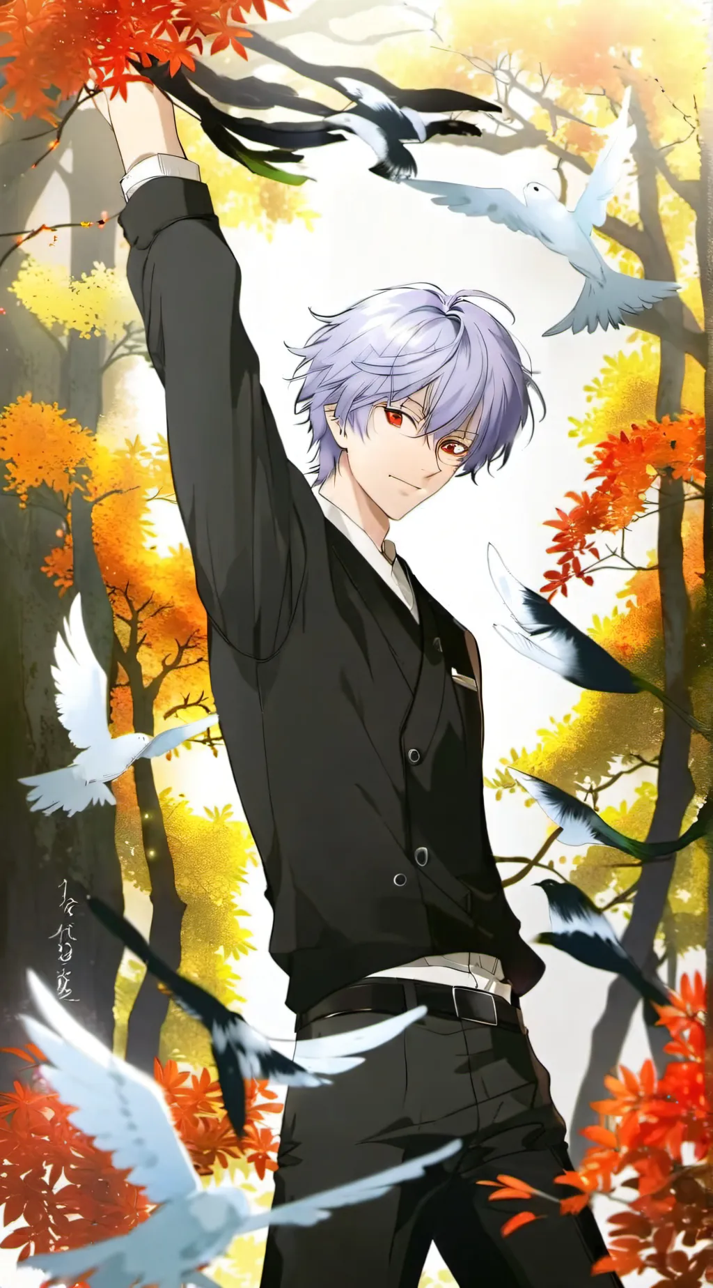 ai character: kaworu Nagisa background