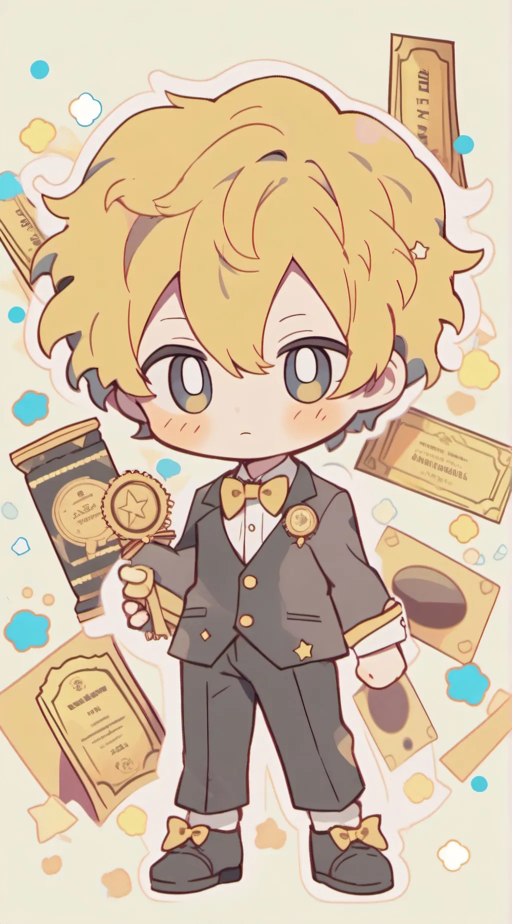 ai character: Ticket!  background