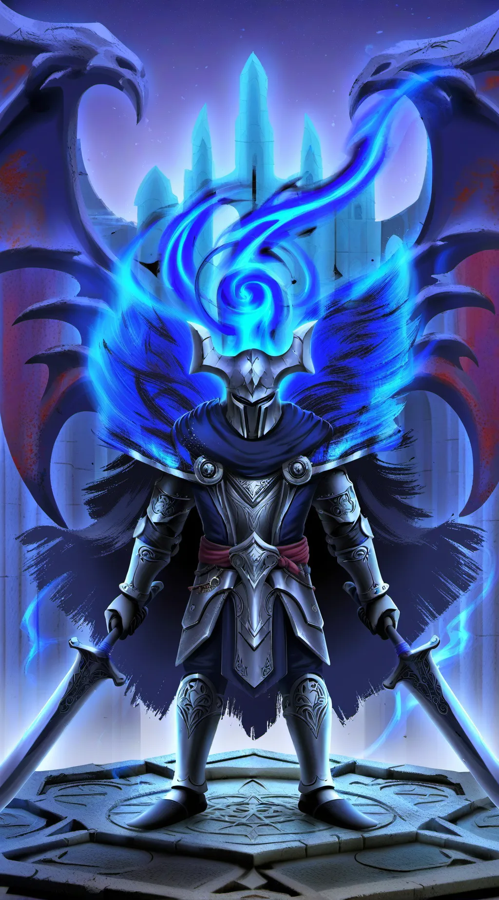 ai character: Shadow guardian  background