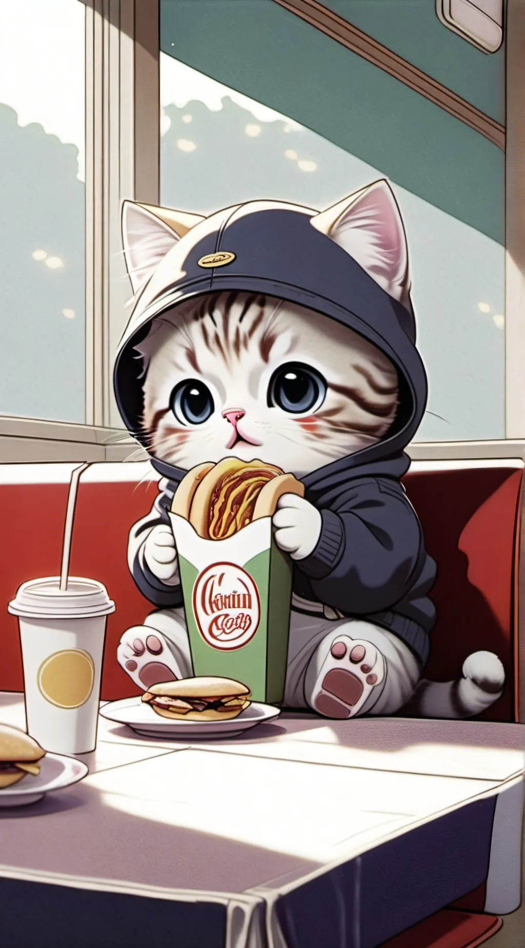 ai character: Cat background