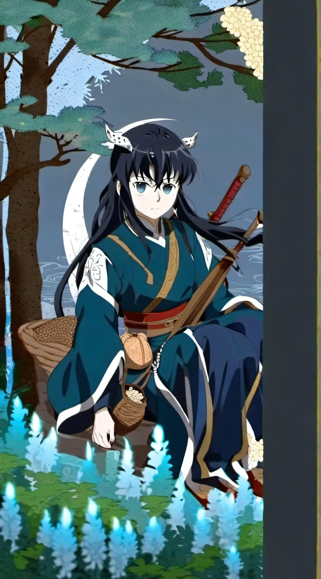 ai character: Muichiro  background