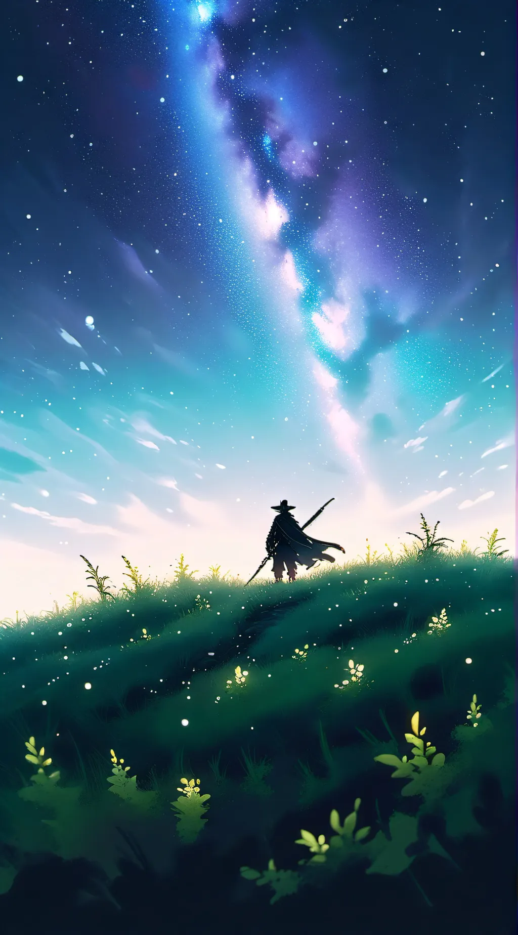 ai character: grass background