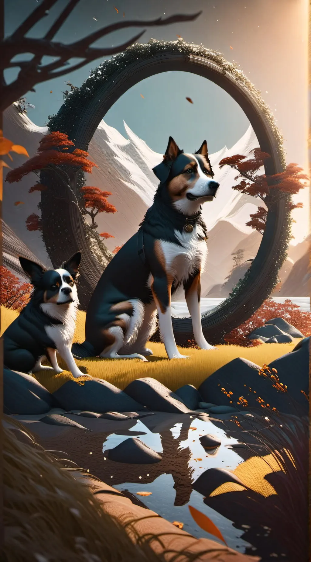 ai character: Dog day background