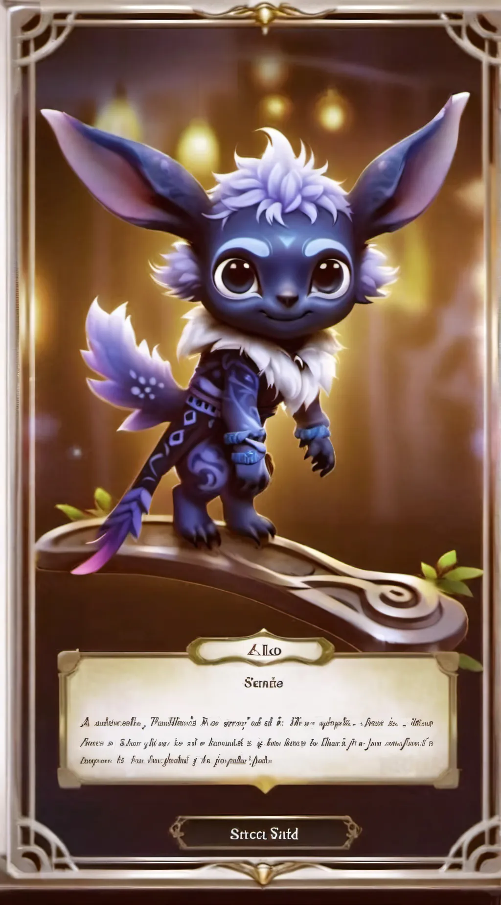 ai character: stitch  background