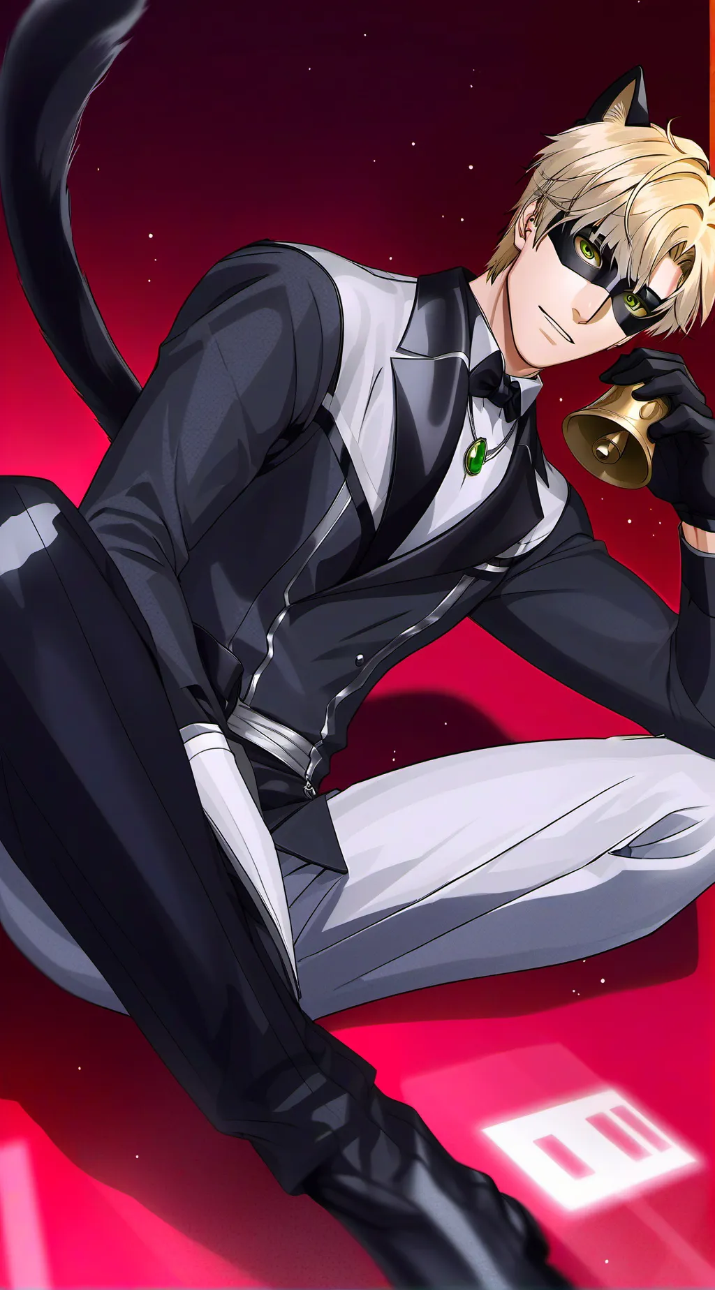 ai character: Cat noir background