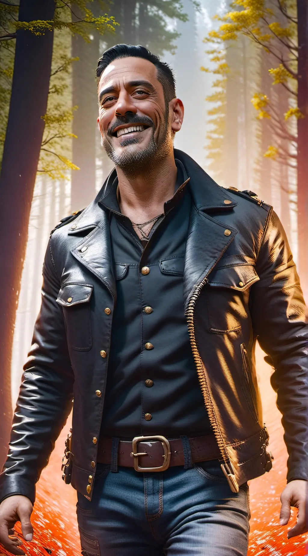 ai character: Negan Smith TWD background