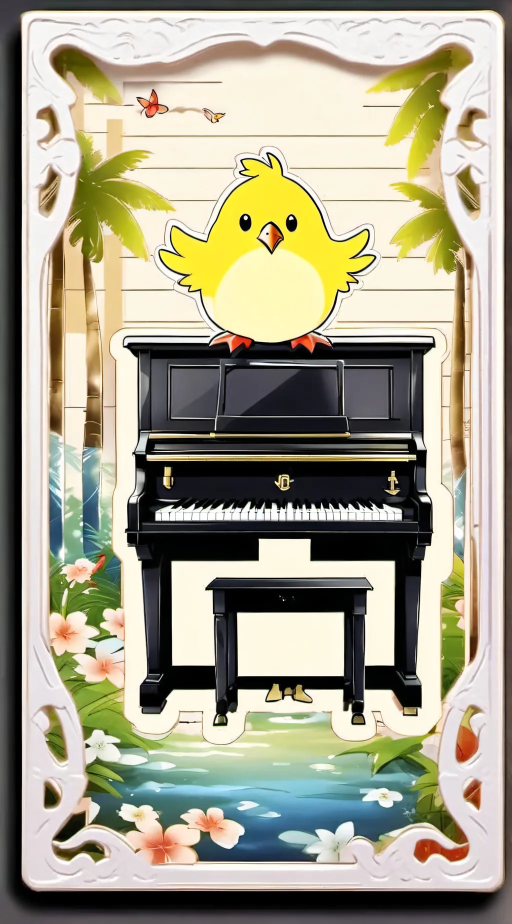 ai character: chicky synthesiser background