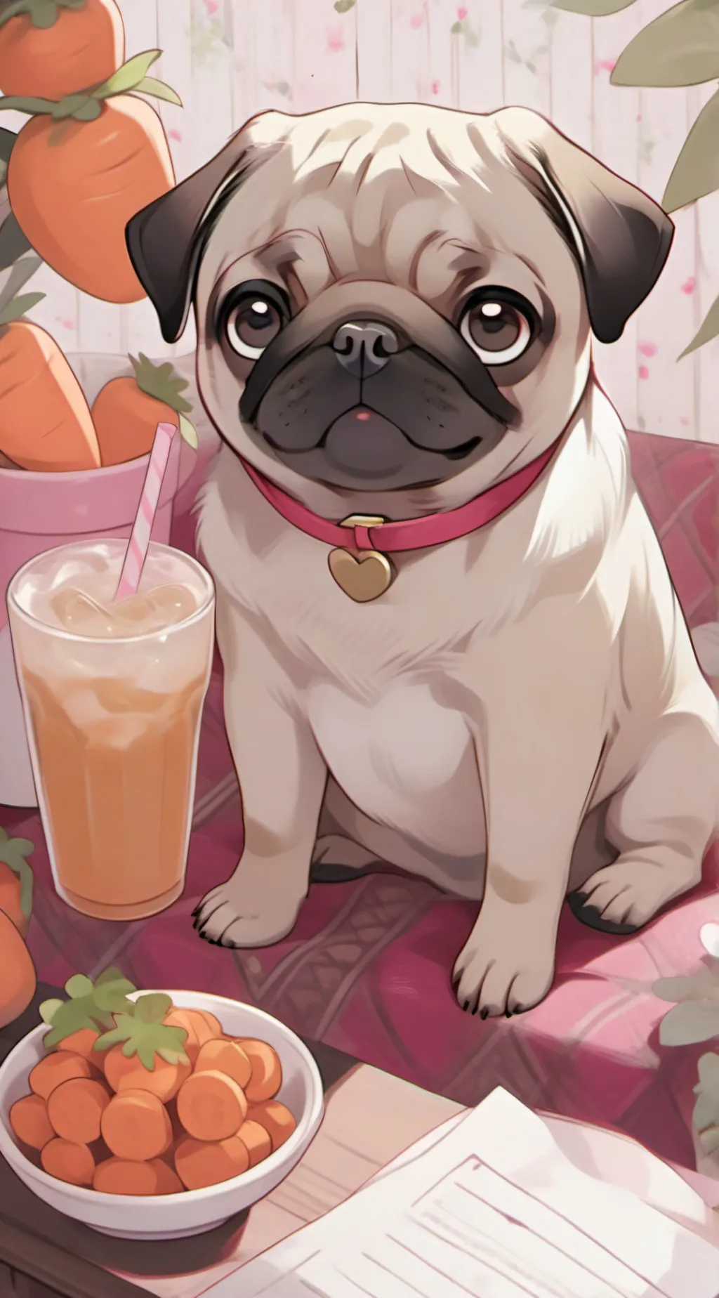 ai character: Puggy poo background