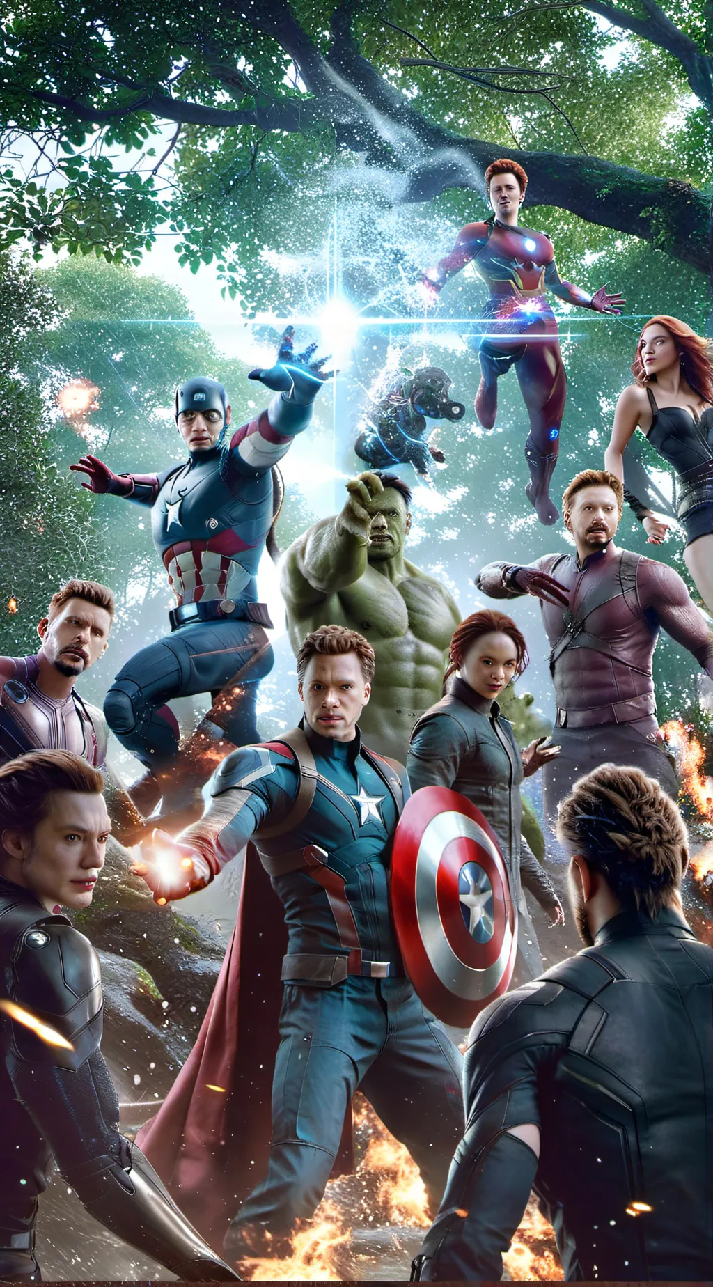 ai character: avengers background