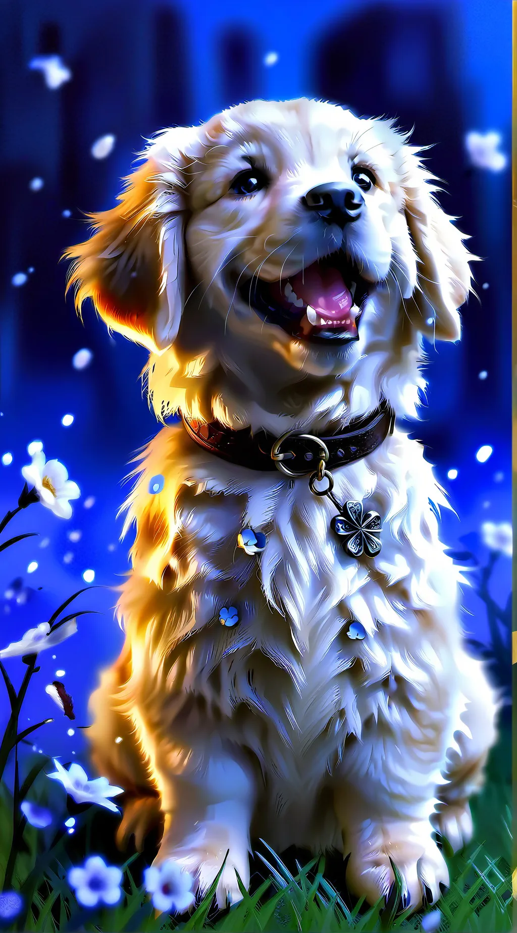 ai character: dog background