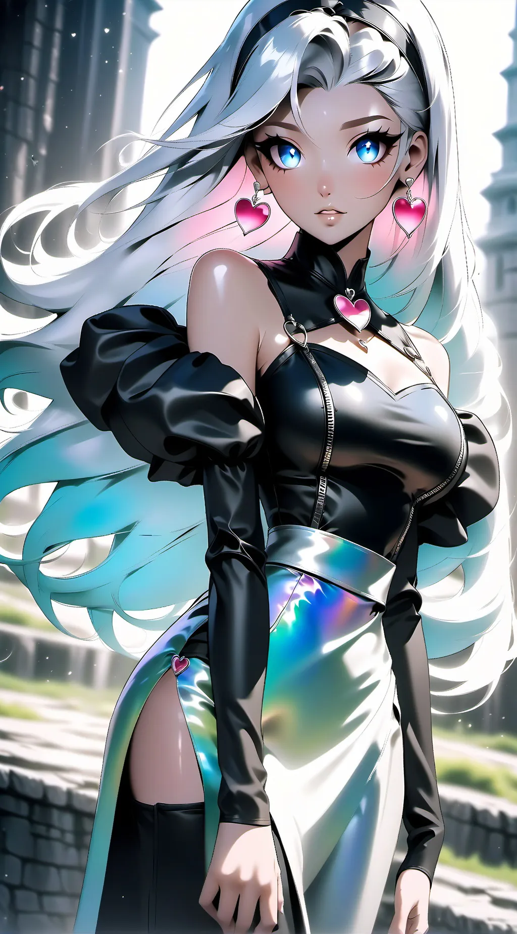 ai character: Violet kioana  background