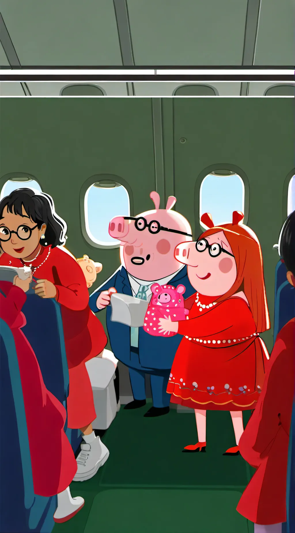 ai character: peppa pig trip background