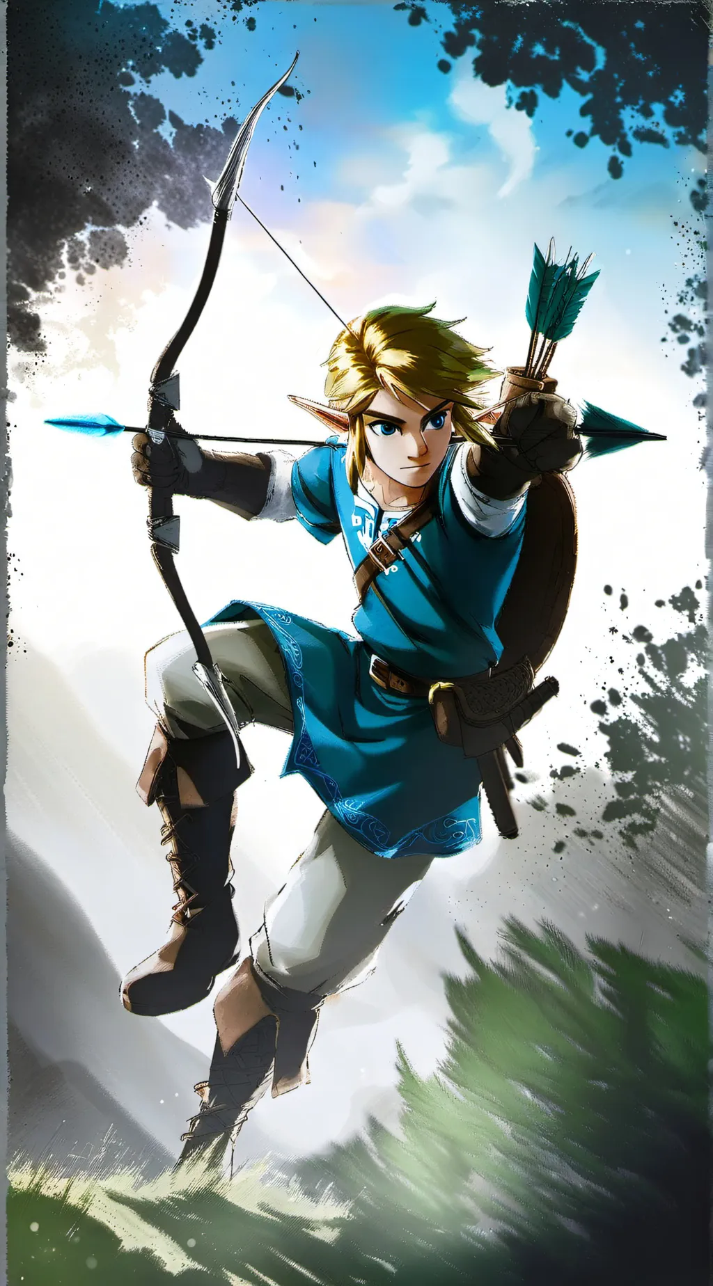 ai character: BOTW/TOTK Link background