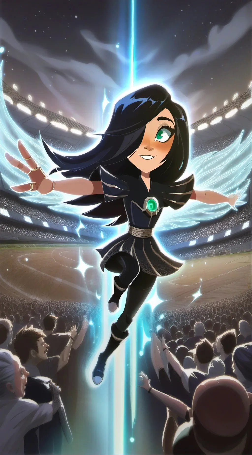 ai character: Aurora background