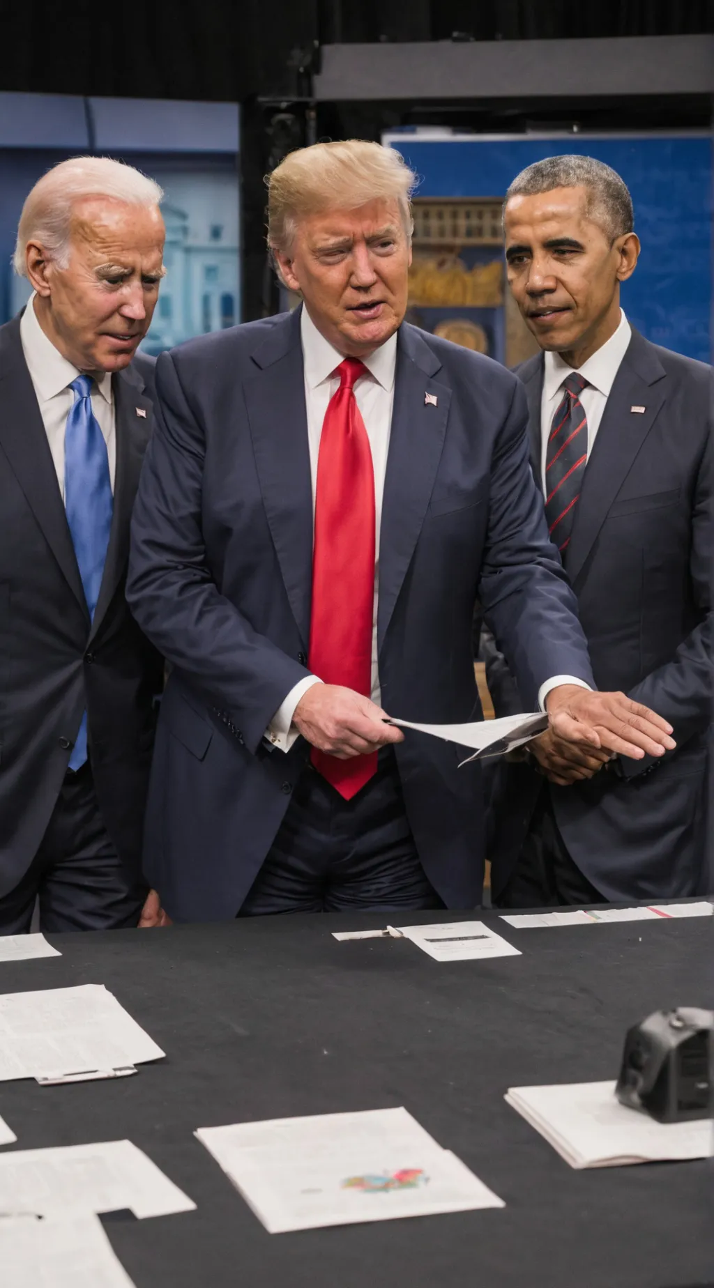 ai character: the 3 president  background