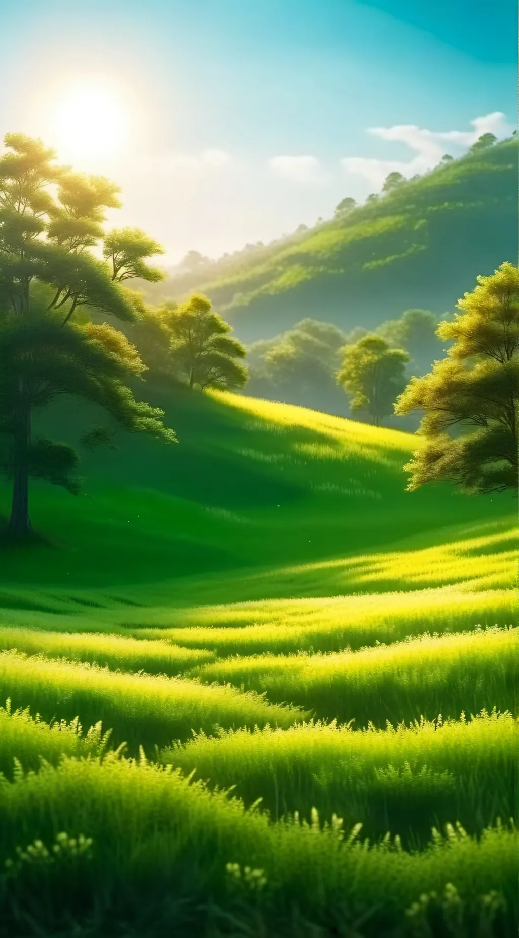 ai character: Grass background