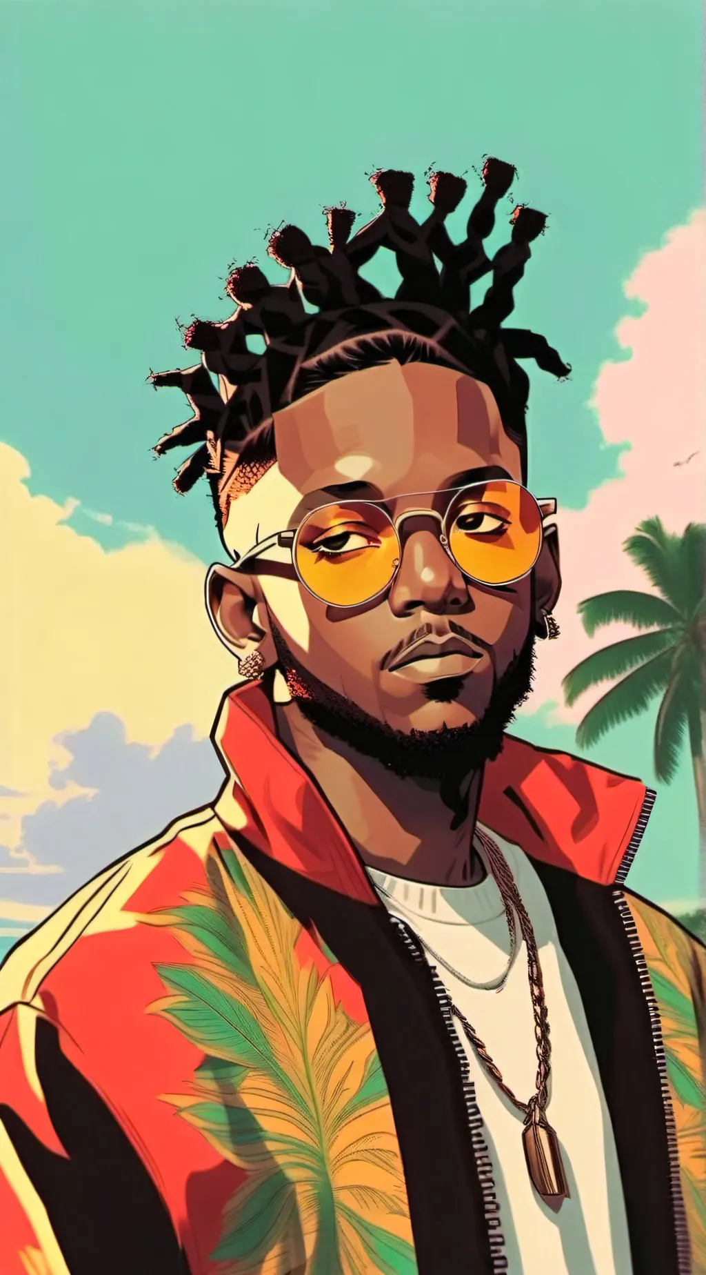 ai character: Kendrick Lamar background
