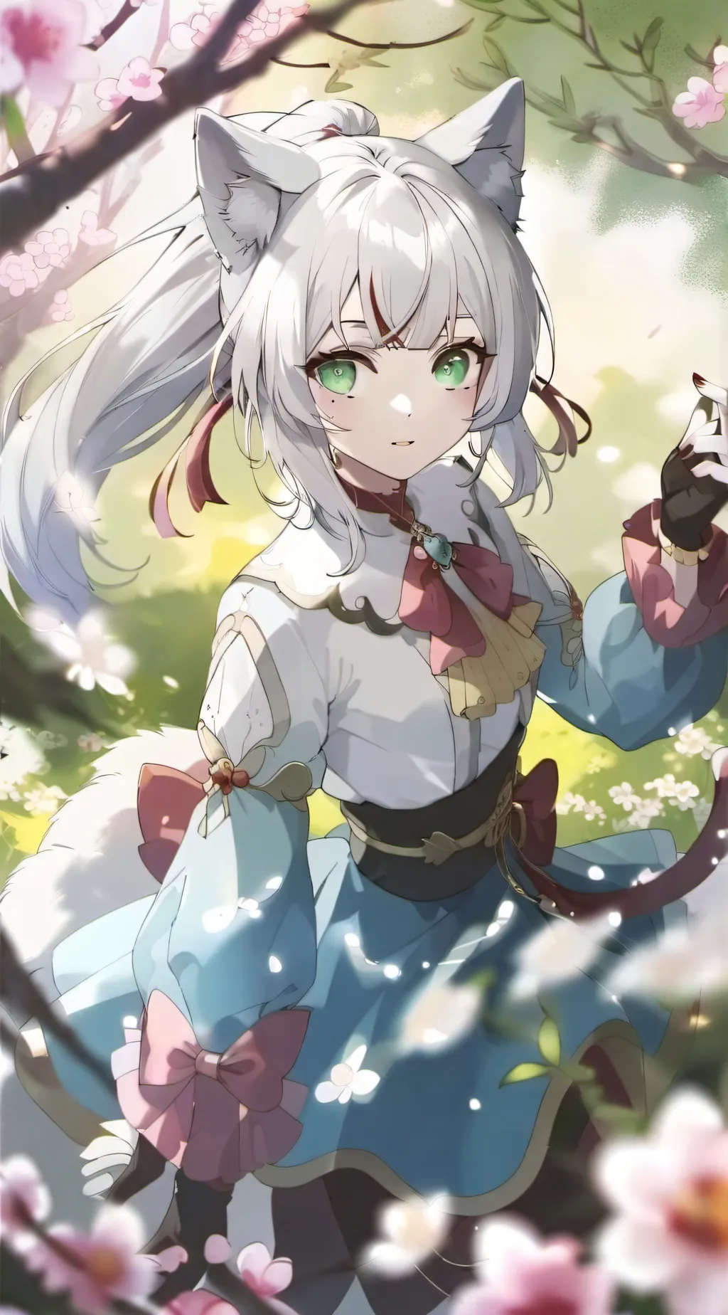 ai character: peach background