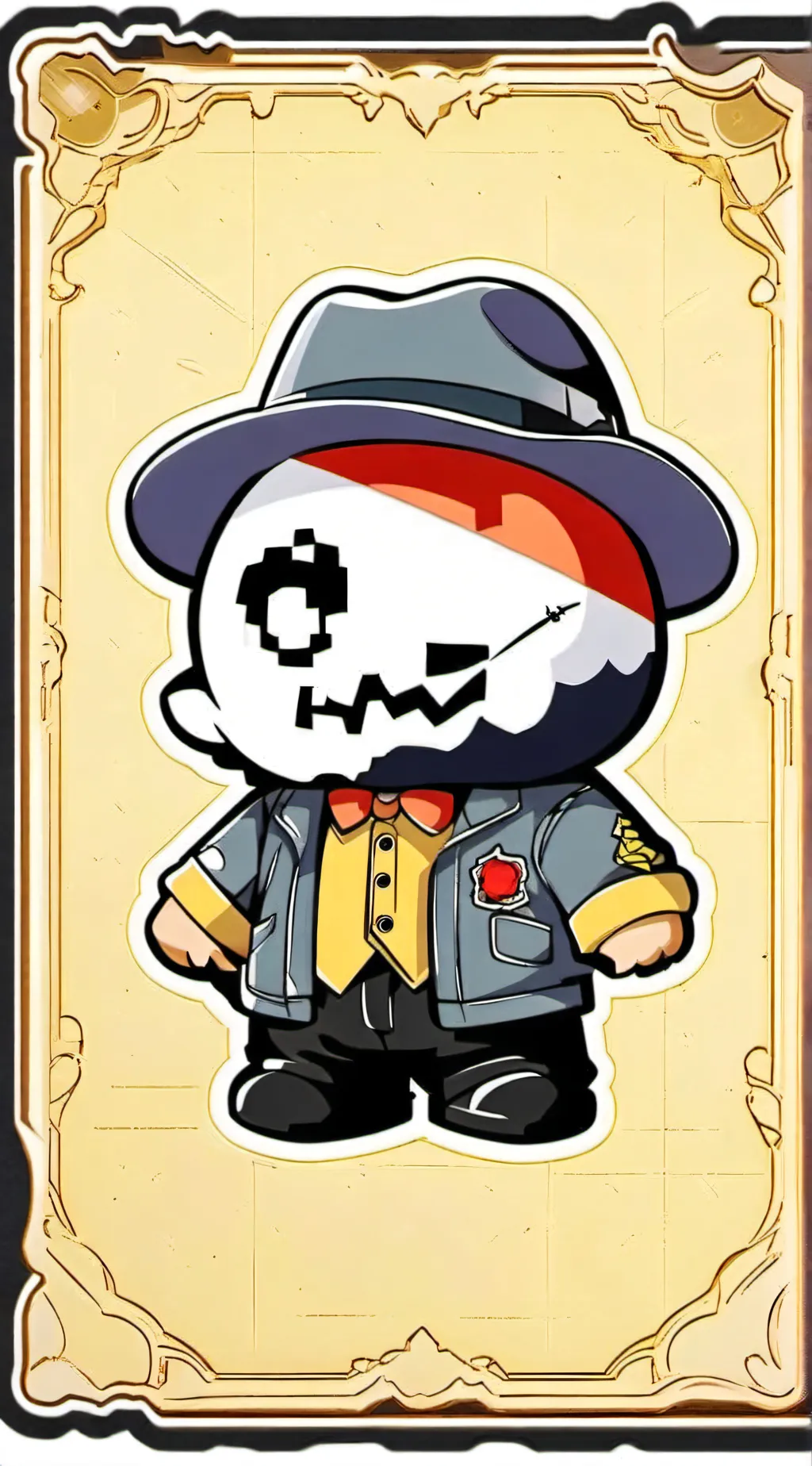 ai character: countryball plushi background