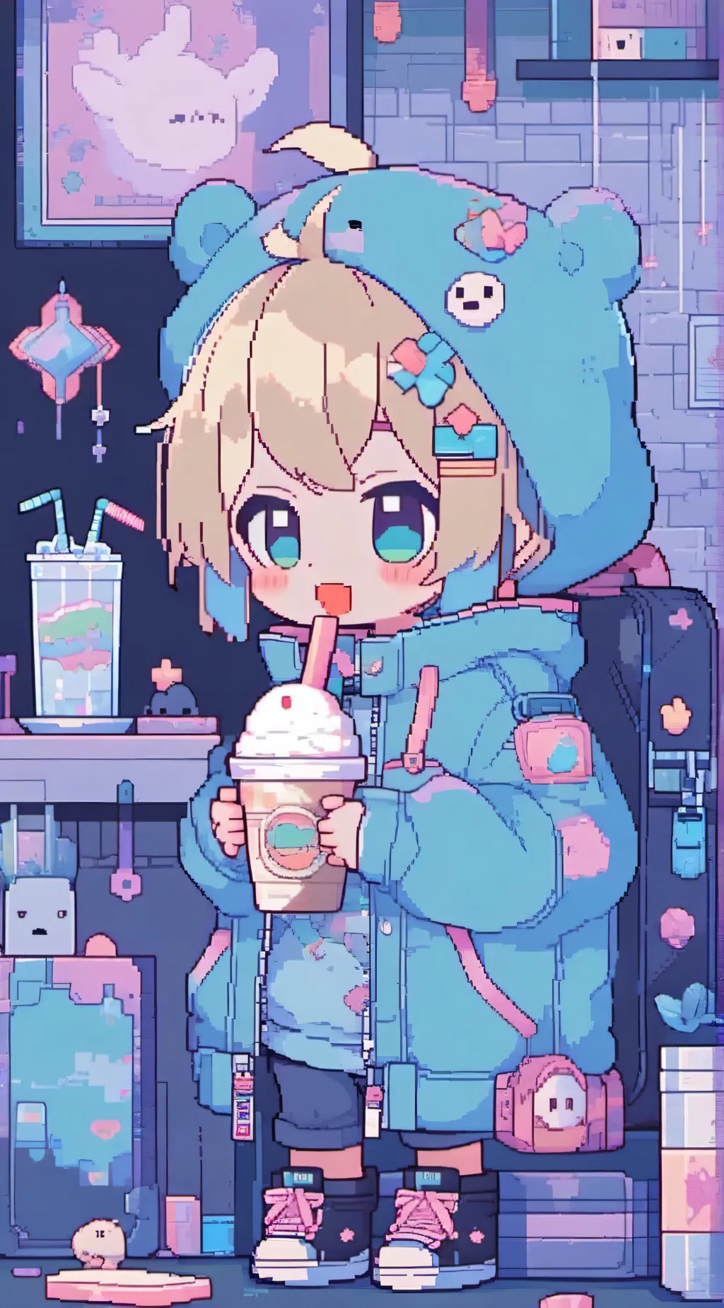 ai character: baby bara background