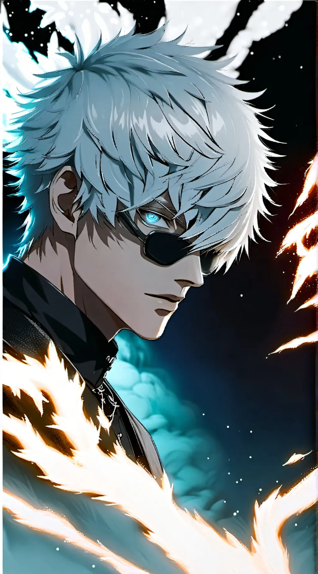 ai character: JJK x Chainsaw Man background