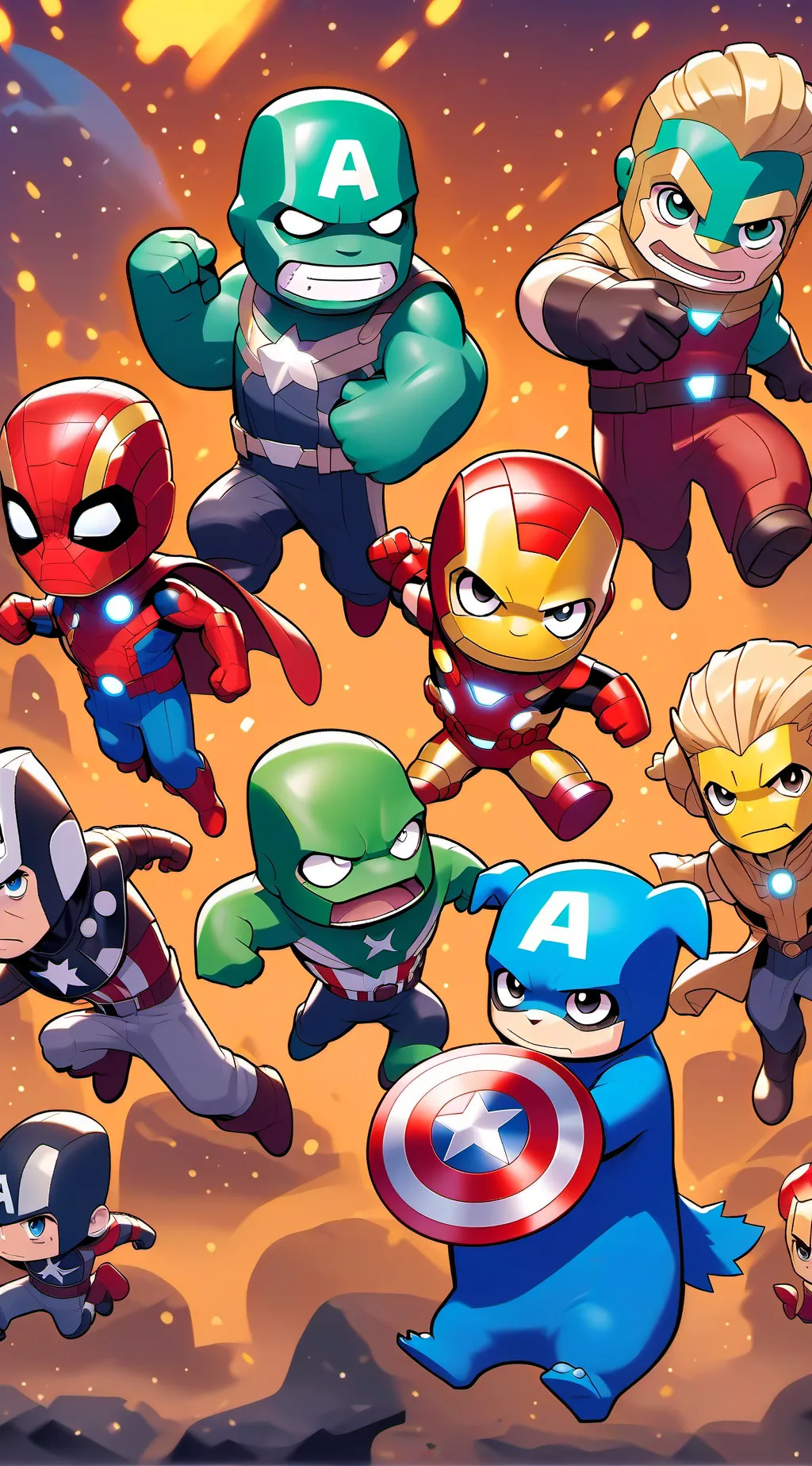ai character: Avengers  background