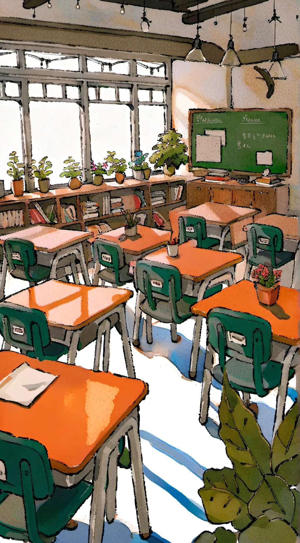 ai character: classrest background