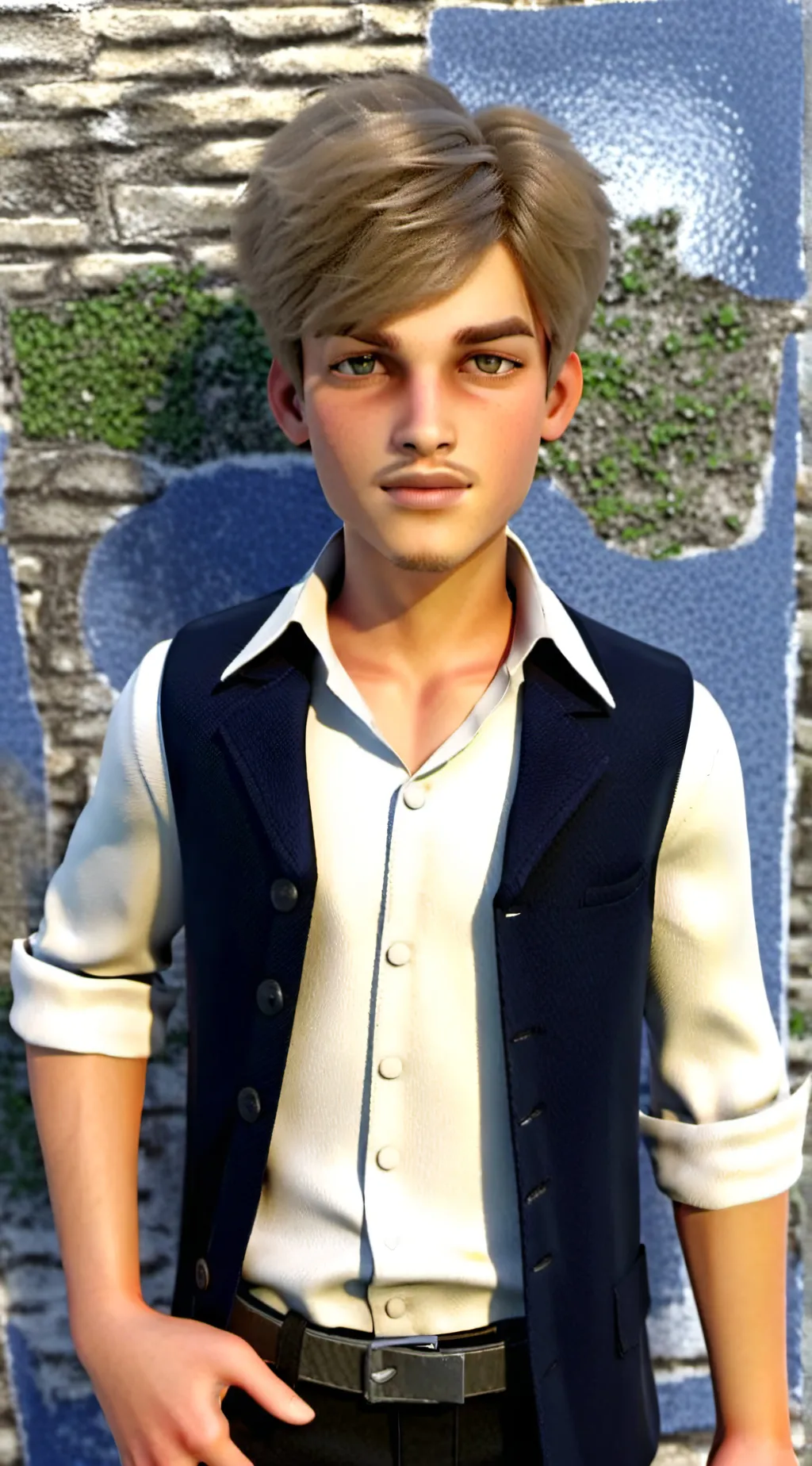 ai character: british boy background