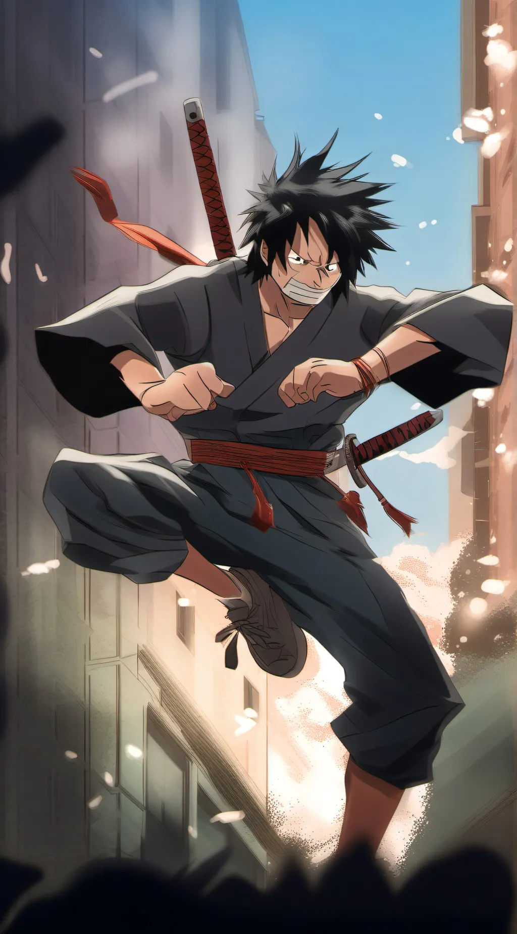 ai character: Portgas D Ace  background